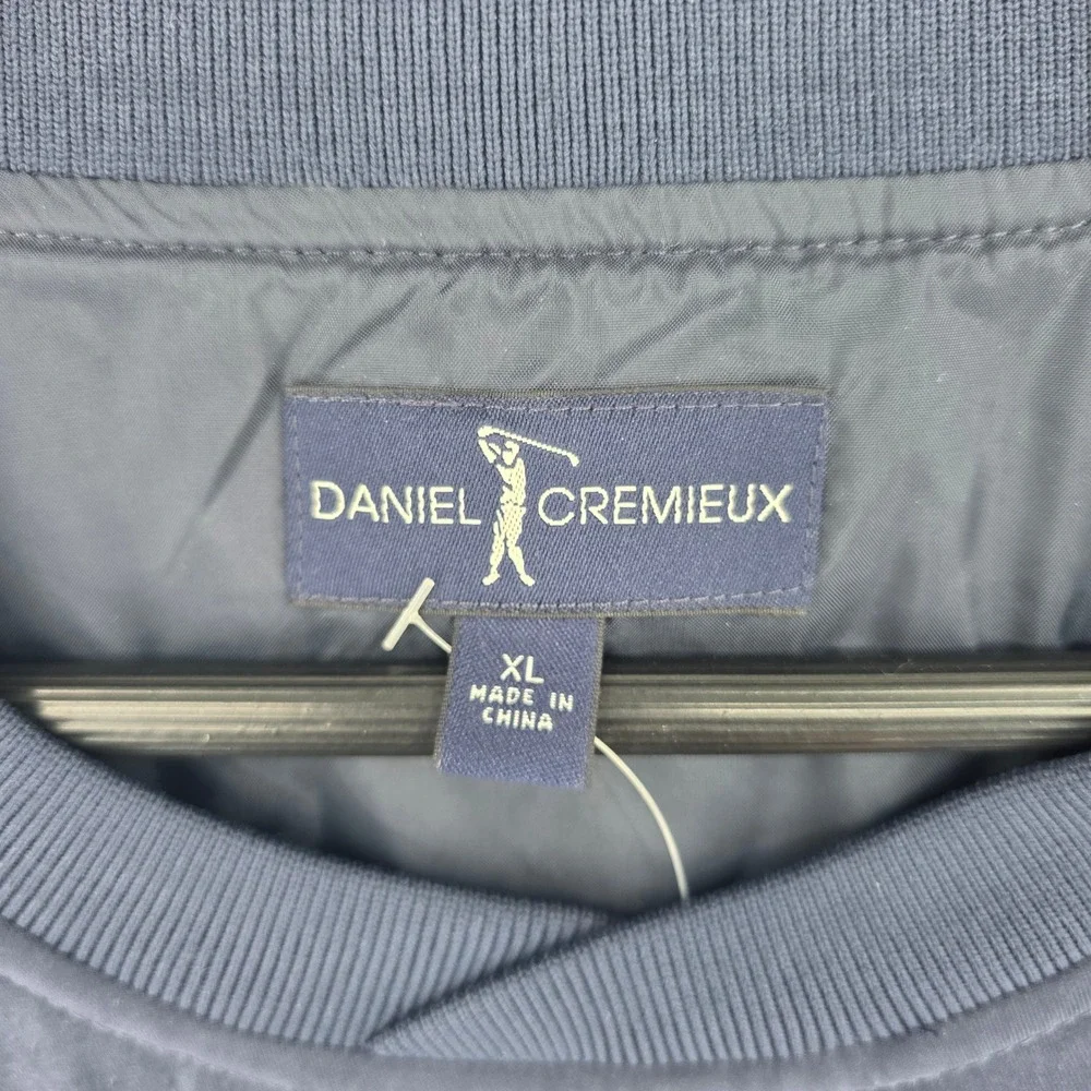 Daniel Cremieux Golf Mens XL Navy Blue Water Resistant Windshirt Pullover NWT